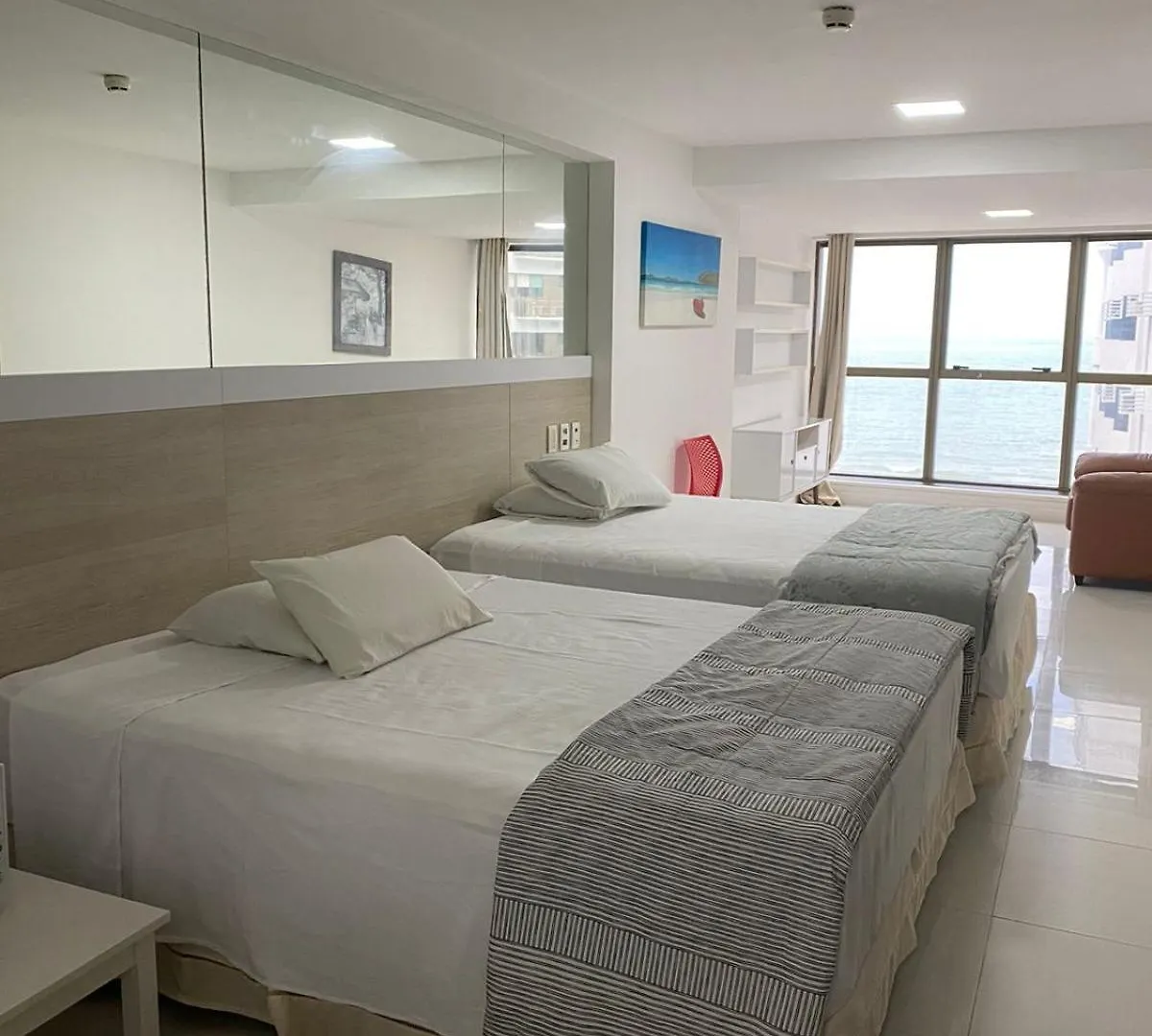 Flat Beira Mar Em Boa Viagem - Belissima Vista Para O Mar 累西腓
